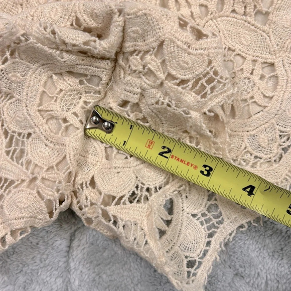 Express Bohemian Crochet Embroidered Tassel Tie Waistband Low Rise Microshorts S - Picture 7 of 7